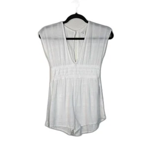 abercrombie kids White Sleeveless Swim Coverup Romper S 11/12 EUC Beach Vacation - Picture 1 of 5