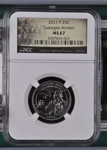 2021 Tuskegee Airmen set of 4 coins - P, D, S & Clad PF - NGC MS67 & PF 70UC - Picture 1 of 8