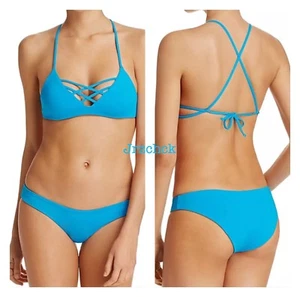 NWT L Space 2 PC Reversible Strappy X Back Bikini Bathing Suit Set Swimsuit  - Picture 1 of 11