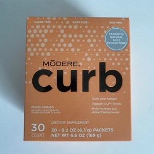 Modere CURB Dietary Supplement 30 PEACH MANGO Packets |New Sealed Free Shipping! - Picture 1 of 4