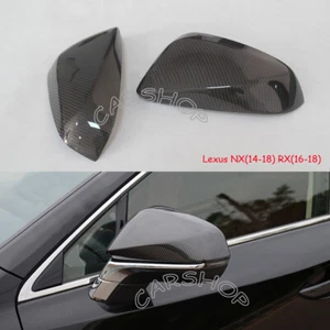 For Lexus NX RX NX300 RX350 2016-2023 Carbon Fiber Side Mirror Cover Cap Overlay - Picture 1 of 5