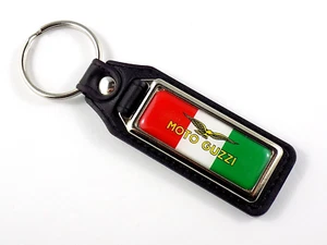 MOTO GUZZI KEY FOB RING CHAIN MOTORCYCLES CALIFORNIA MGX-21 GRISO PATCH PIN NTX - Foto 1 di 2