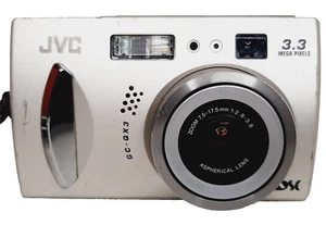 JVC Compact Digital Still Camera GC-QX3U Silver 3.3 MP 2" LCD 2.3x Optical Zoom - Picture 1 of 11