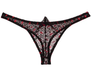 Hombres Jacquard Encaje Bikini Tanga Bolsa T-Back Ropa Interior Diamante Sólido Mini Calzoncillos  - Imagen 1 de 15