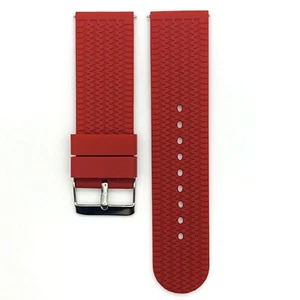 Silicone Watch Band for Sports Watches 13 Colors 18 / 20 / 22 / 24 MM Size - Picture 1 of 25