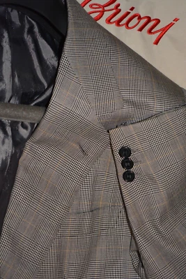 Blazer $4250 Brioni Hecho a Mano Lana Seda Cachemira Príncipe de Gales 40R 50R Italia Foto 1 de 4