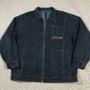 Bad Boy Denim Jacket Mens XL Blue Button Up Heavyweight Denim Vintage 90s 1448