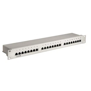 Patch panel CAT 5e Pannello Patch Patchpanel 24 Porte RJ-45 rete per ARMADIO 19" - Photo 1/1