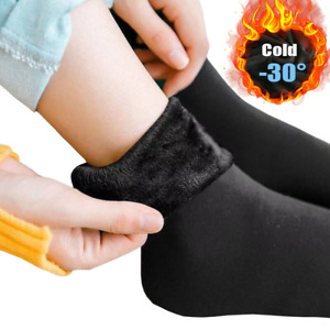 New Velvet Women Winter Warm Thicken Thermal Socks Soft Casual Solid Color Sock