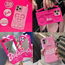 3D Silicone Mobile Phone Cover Pink Barbie Case for iPhone 14 13 12 11 Pro Max