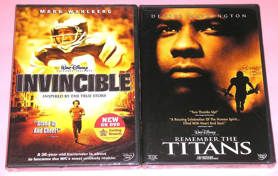 Disney DVD Lot - Invincible (New) Remember the Titans (New) - Image 1 of 1