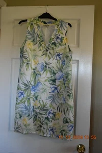 Vestido Tommy Bahama Cambio Bolsillos Mezcla de Lino Excelente Usado en Excelente Excelente Estado - Imagen 1 de 12