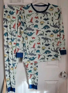 Erwachsene Dinosaurier Pyjama Set Größe L Oberteil Gummibund Hose - Bild 1 von 6