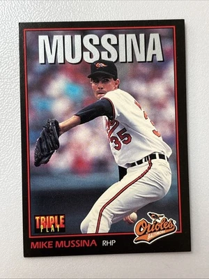 Mike Mussina 1993 Donruss Triple Play Baseball #13 MLB Baltimore Orioles Pitcher - Image 1 of 2
