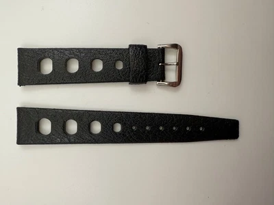 Genuine Vintage Swiss Tropic Sport Big Holes Dive Watch Band 19 mm - Photo 1/4