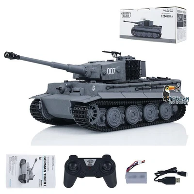 Taigen Tiger I 1/24 Military RC Battle Tank Remote Control Infrared Combat Tanks - Image 1 of 4