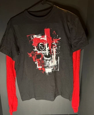 Metal Mulisha Skull Long Sleeve Layered T-Shirt Mens M Tee Grunge - Image 1 of 4
