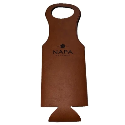 Napa Cellars Brown Wine Bottle Carrier Holder with Handle - Image 1 of 2