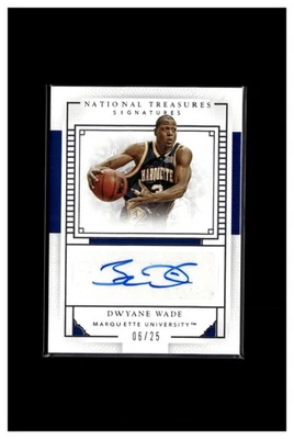 2016 Panini National Treasures Collegiate #66 Dwyane Wade autografado - Imagem 1 de 2