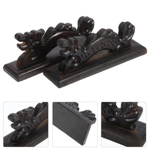 2 Pcs Dragon-shaped Pen Holder Chinese Brush Rack Calligraphy Storage Wooden - Picture 1 of 12