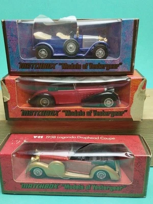   Models of Yesteryear Y-17 Y-11 Y-2 Vintage Matchbox  Bulle/ Boîte Abîmée  - Photo 1/4