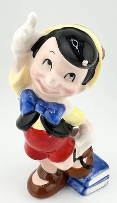 Figura de cerámica vintage de Pinocho - Disney Japón Foto 1 de 4