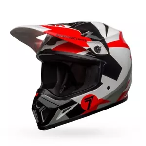 Bell Moto MX-9 MIPS Seven Battleship Gloss Red/White X-Large -Fully Funtional - Picture 1 of 5