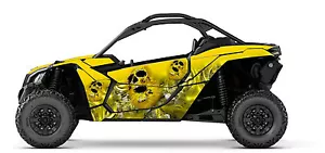 2017+ Can Am Maverick X3 Demented Decal Graphic Kit Wraps deco sticker - Picture 1 of 10