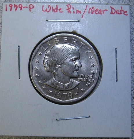 1979-P Susan B Anthony Dollar Wide Rim / Near Date Cover