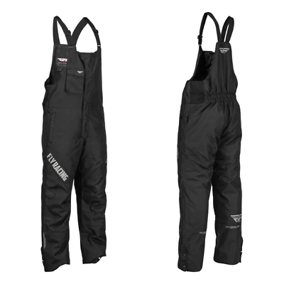 New Fly Racing Aurora Bibs Pants Bib Snowmobile Snow Winter Black All Sizes - Image 1 of 4
