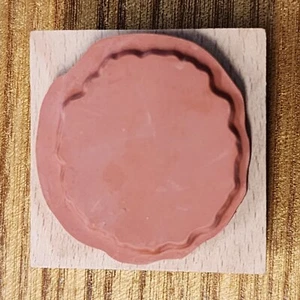 Wood Mounted Crafts Stamp Cloud ? Pie Circle Small - Picture 1 of 4