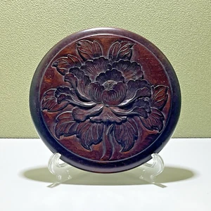 Plato decorativo japonés vintage - patrón de flores talladas - Showa retro años 70 - Imagen 1 de 19