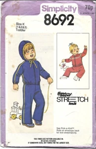 Vintage 1978 sewing pattern child toddler stretch pants jacket chest 20 21 22 in - Picture 1 of 2