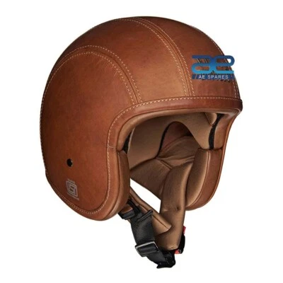 For Royal Enfield Open Face Granado Helmet Vintage Brown Leather LSize 600mm - Image 1 of 4
