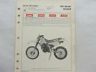 Copy Honda Set-up Instructions Manual 1985 XR600R B10891