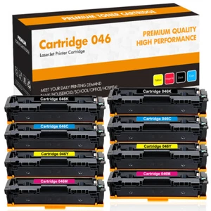 8 PK Compatible For Canon 046 LBP654Cdw MF731Cdw MF735Cdw Color Toner Cartridge - Picture 1 of 9