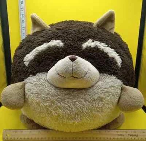 American Mills Rocky Raccoon Pillow Plush 15" Round Large 2009 Stuffed Animal - Picture 1 of 18