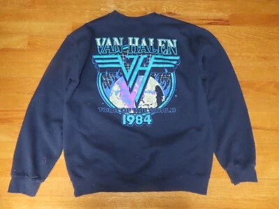 Retro 1984 VAN HALEN World Concert Tour (MED) T-Shirt DAVID ALEX EDDIE MICHAEL - Image 1 of 4