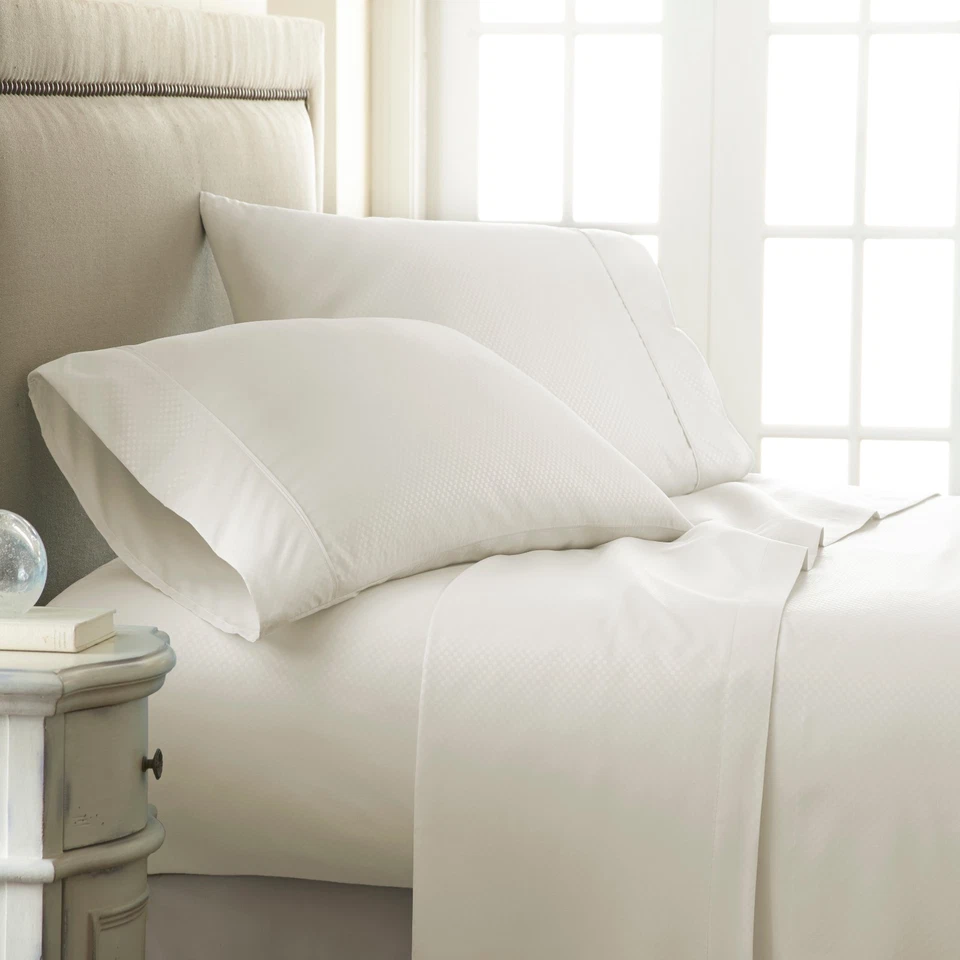 Luxury Inn Queen Size Sheet Set - Beige (4-Piece )