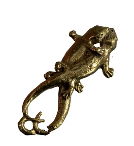 Amulette Gecko Feng Shui Talisman Figurine Lézard Couple entrelacé #486 A65 - Imagen 1 de 5