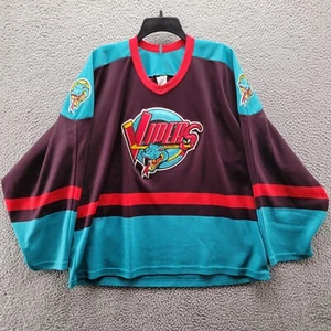 Vintage Detroit Vipers Trikot Bauer Pro Wear Herren Lila Blau Größe 44 - Bild 1 von 20