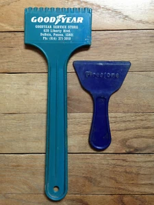 Vintage Goodyear  Firestone Advertising Car Window Scrapper - Picture 1 of 4
