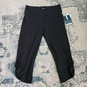 DSG Girl's Large Knot Hem Performance Capri Pants Leggings Black NWT - Picture 1 of 7