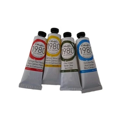 Gamblin 1980 Oil Colors Lot Of 4 Various Paint Tubes 37ml Artist Painter Supply - Image 1 of 4