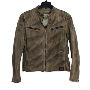 Denim & Supply Ralph Lauren Military Denim Moto Jacket Men’s Size Large Trucker - Picture 1 of 9