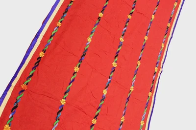 De colección Chifón Seda Rojo Dupatta Para Mujer Étnico Ecológico Envoltura LD6315 Foto 1 de 4