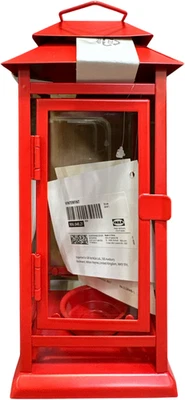 Nuevo Linterna IKEA VINTERFINT Rojo Brillante 22 cm (8 3/4") 906.048.21 Foto 1 de 3