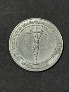 Antike religiöse Medaillen Aluminium "JESUS EN LA CRUZ" (3,5 x 3,5 CM) - Bild 1 von 2