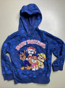 Nickelodeon Paw Patrol Hoodie - Boys Size 4 Blue Lightweight Hooded Sweatshirt - Picture 1 of 4