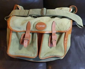 VINTAGE CANVAS FLY FISHING TROUT BAG Tortue, France 1970s - Photo 1/11